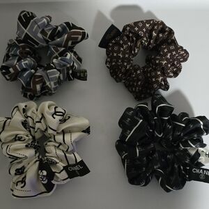 CC and Fen  Scrunchies- Black, White, Brown- PRICE FOR ONE.